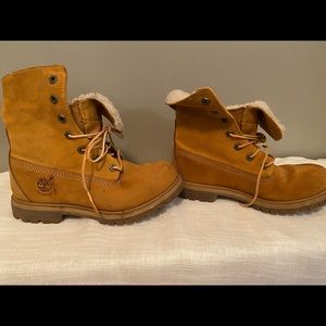 Timberland teddy fleece fold down boot